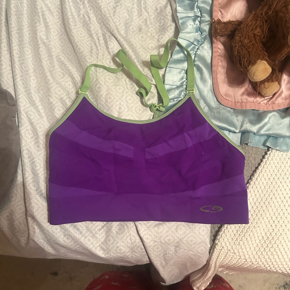 Amazon Purple and Green Sports Bra